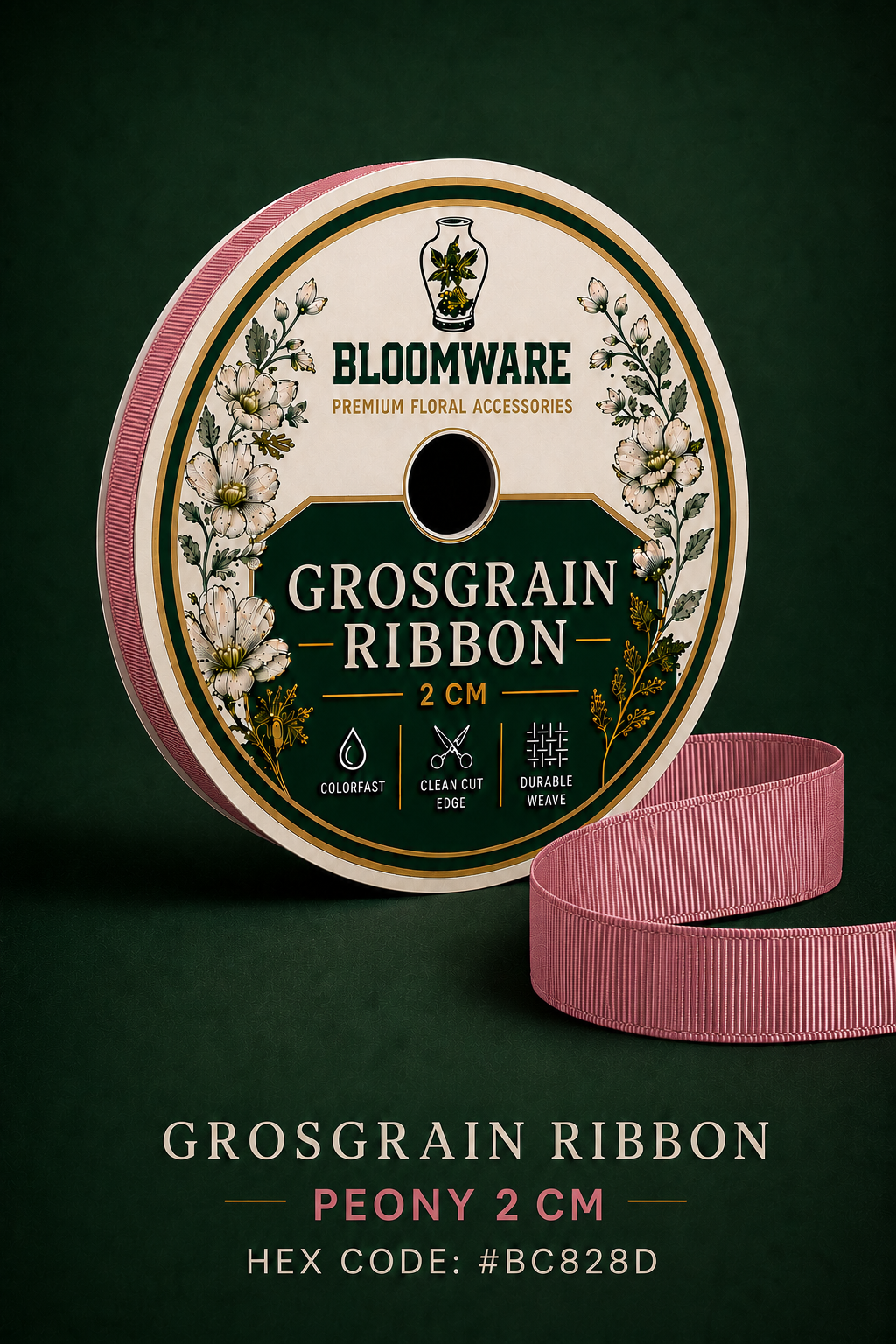Taffeta™ Grosgrain Ribbon Peony