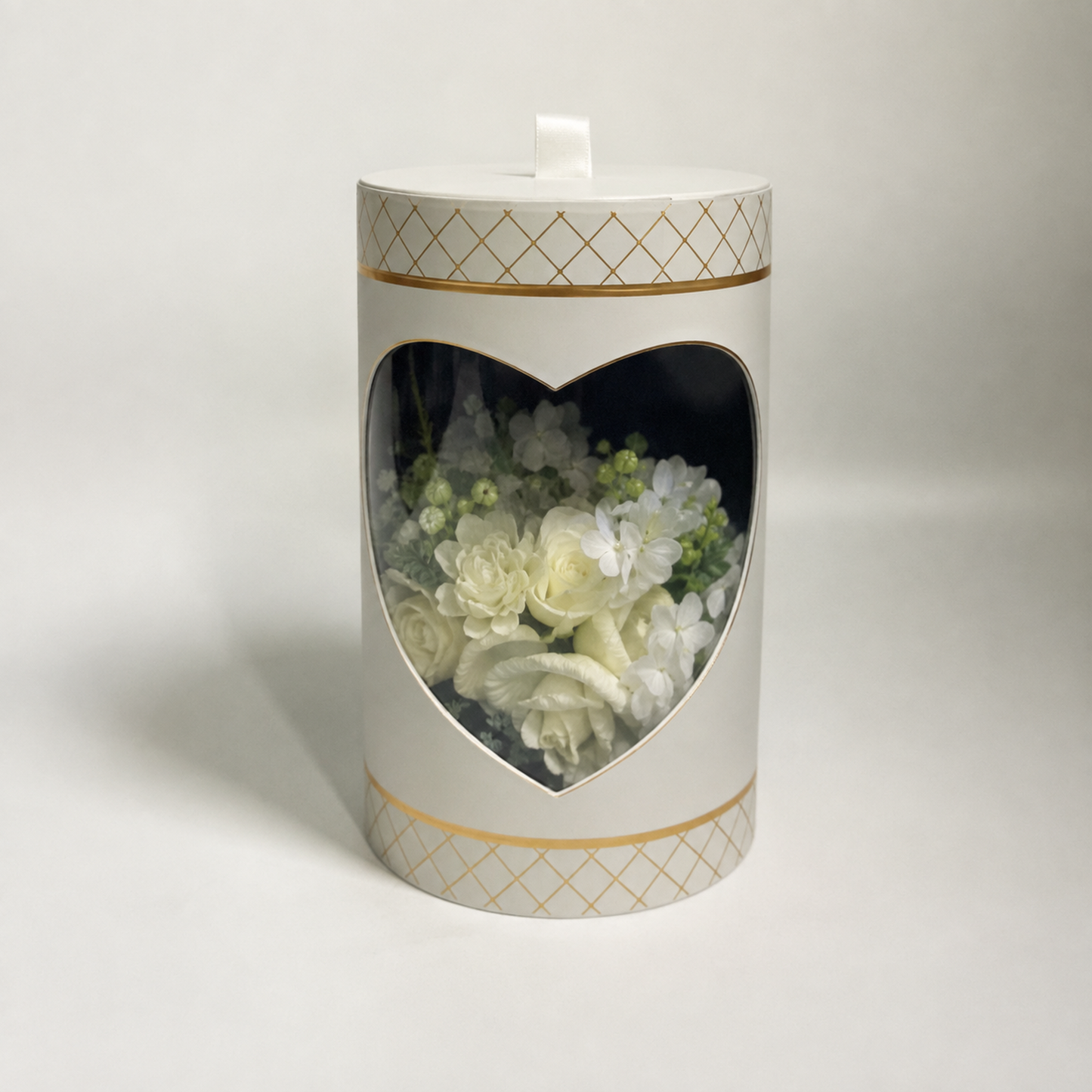 Flowerly Box™ White Heart Window Flower Box
