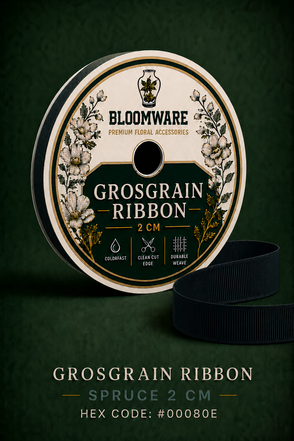 Taffeta™ Grosgrain Ribbon Spruce