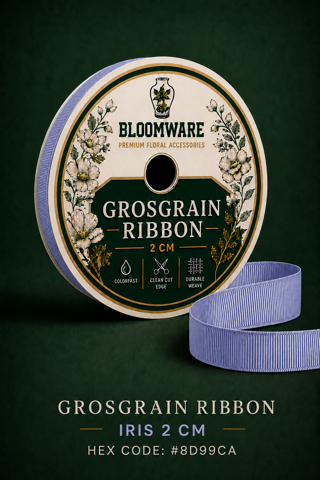 Taffeta™ Grosgrain Ribbon Iris