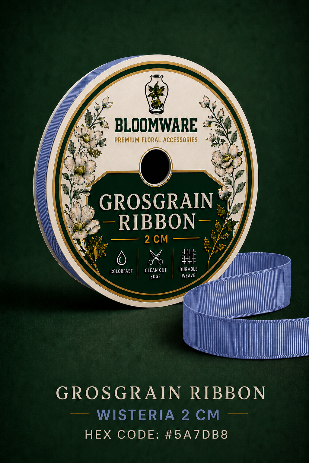 Taffeta™ Grosgrain Ribbon Wisteria