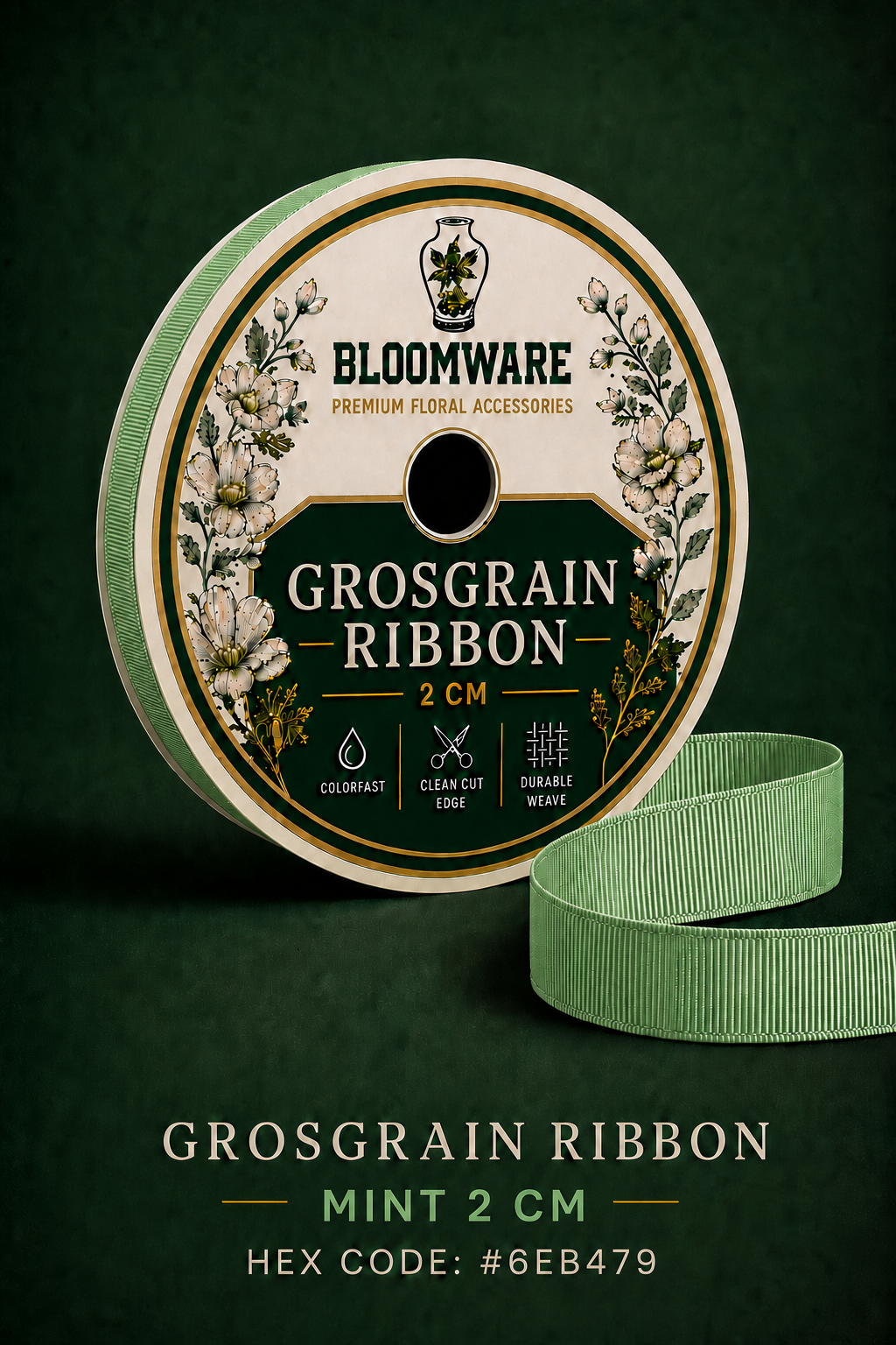 Taffeta™ Grosgrain Ribbon Mint