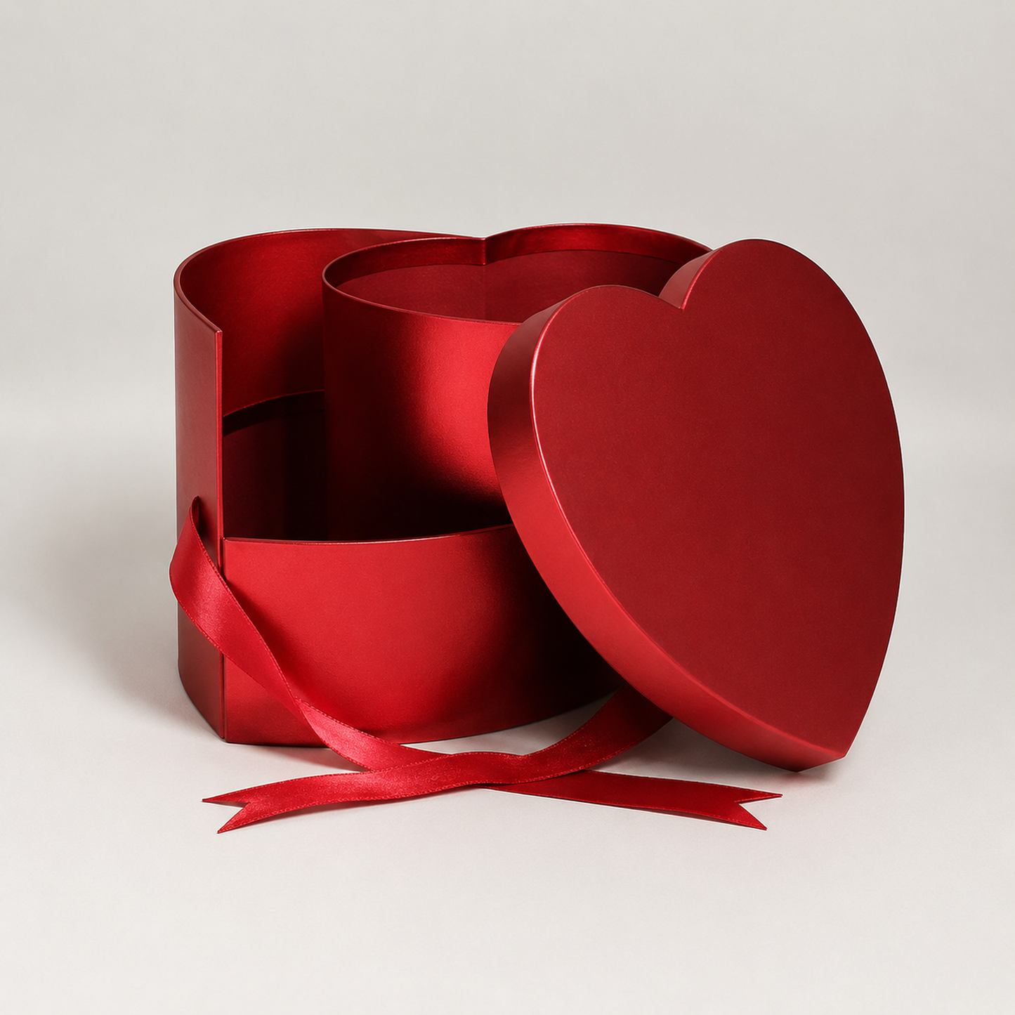 Flowerly Box™ Heart Gift Box Red