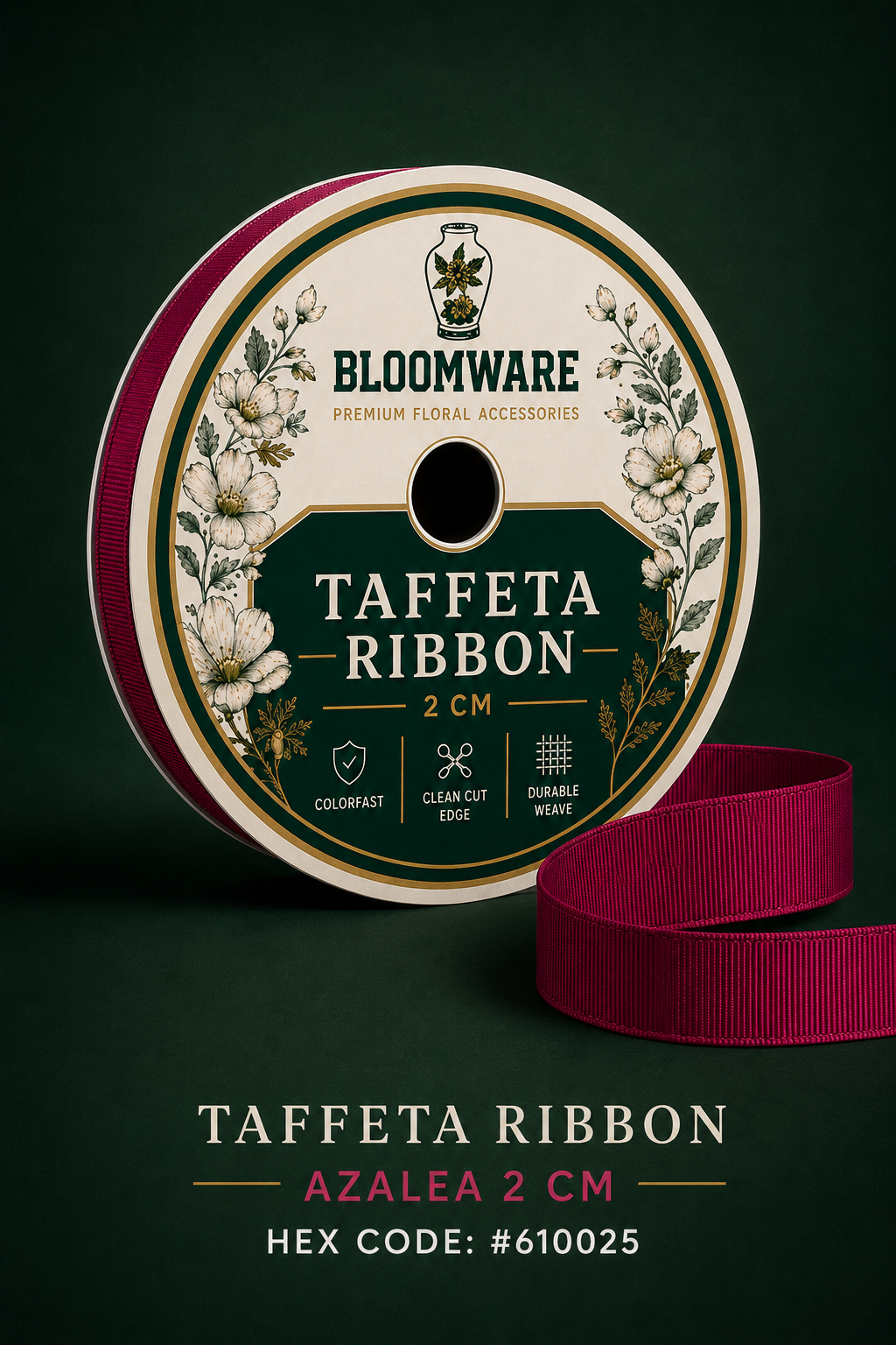 Taffeta™ Grosgrain Ribbon Azalea