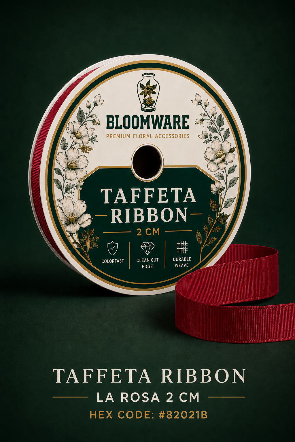 Taffeta™ Grosgrain Ribbon La Rosa