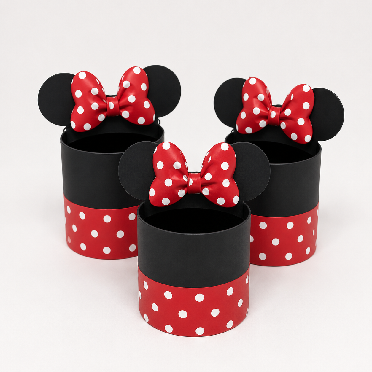 Flowerly Box™ Red Polka Dot Mouse Ear Box Set