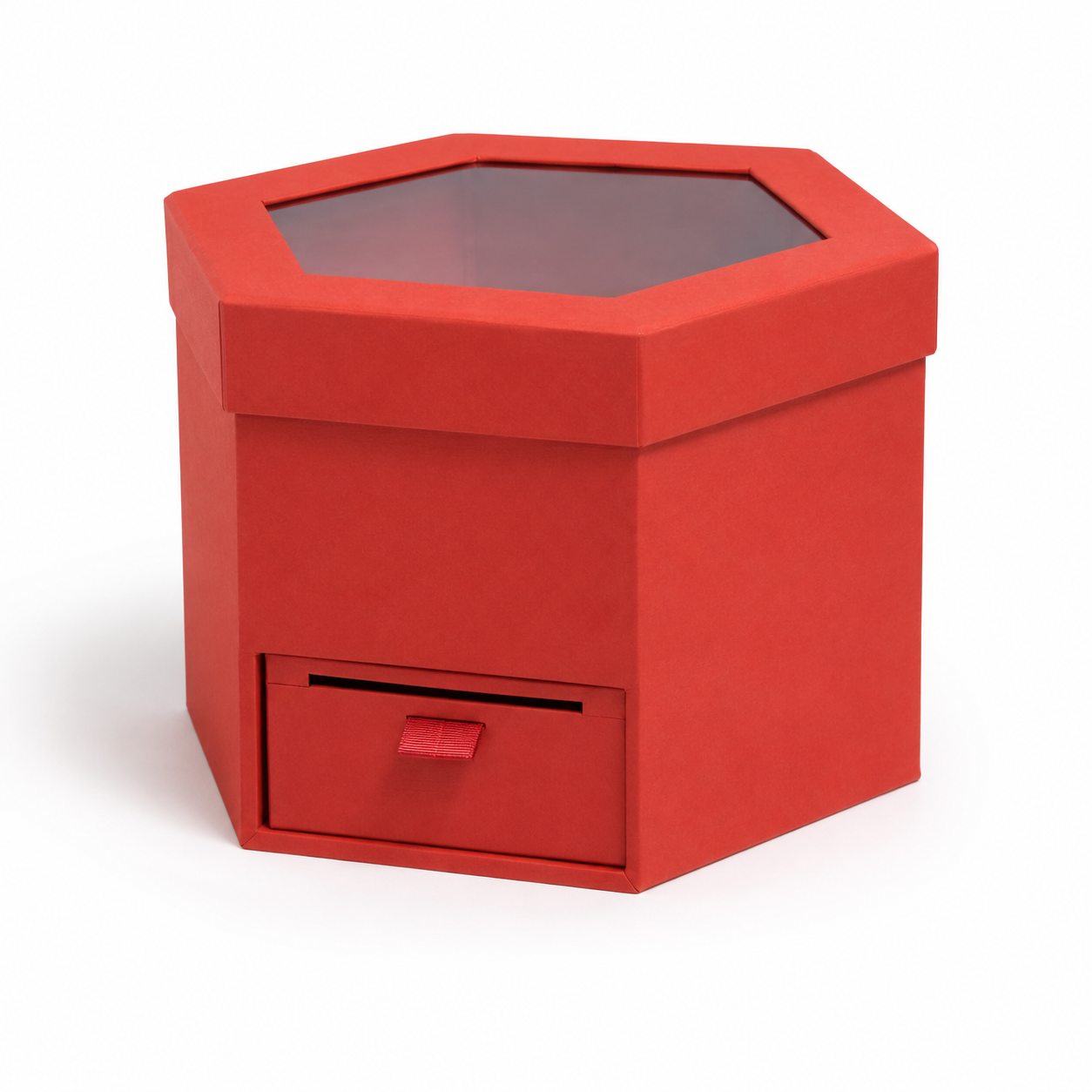 Flowerly Box™ Red Hexagon Drawer Box