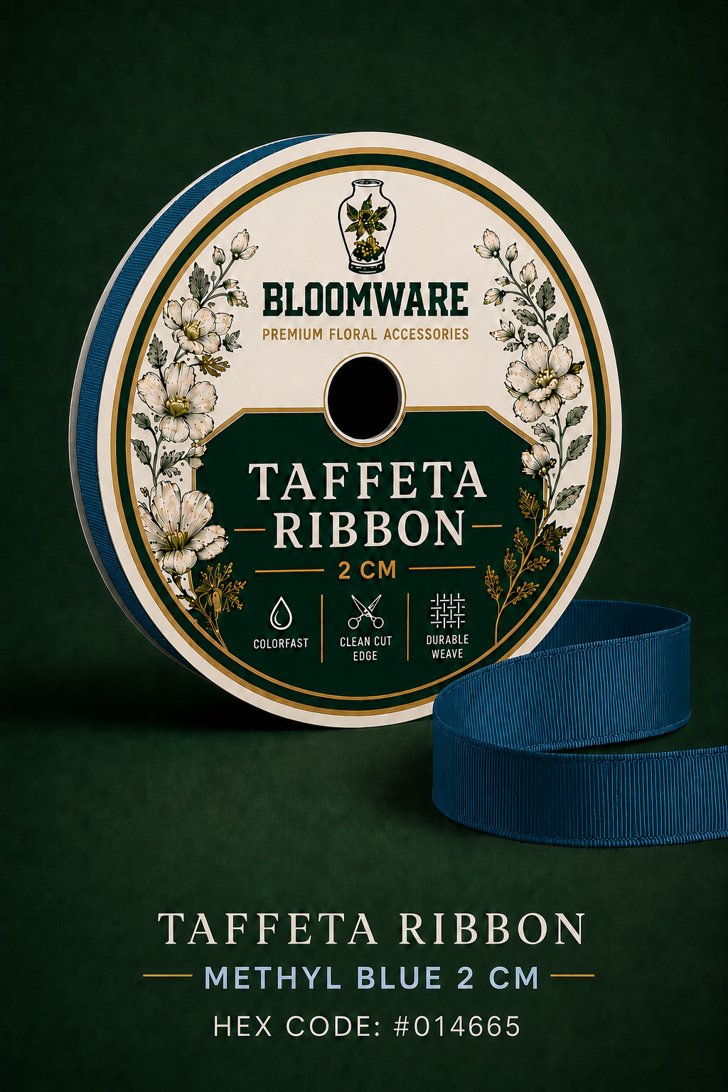 Taffeta™ Grosgrain Ribbon Methyl Blue