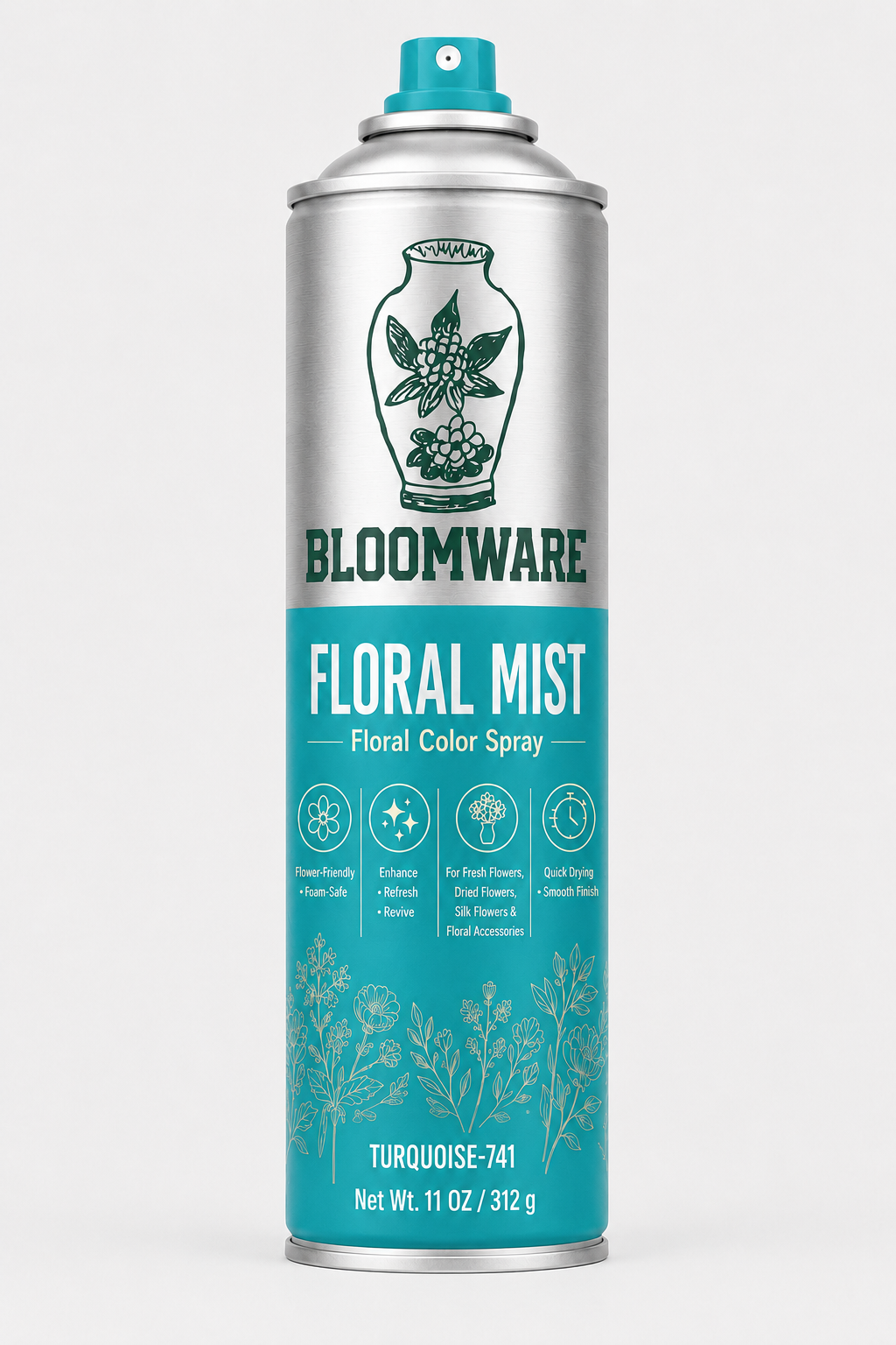 Floral Mist™ Aqua Turquoise