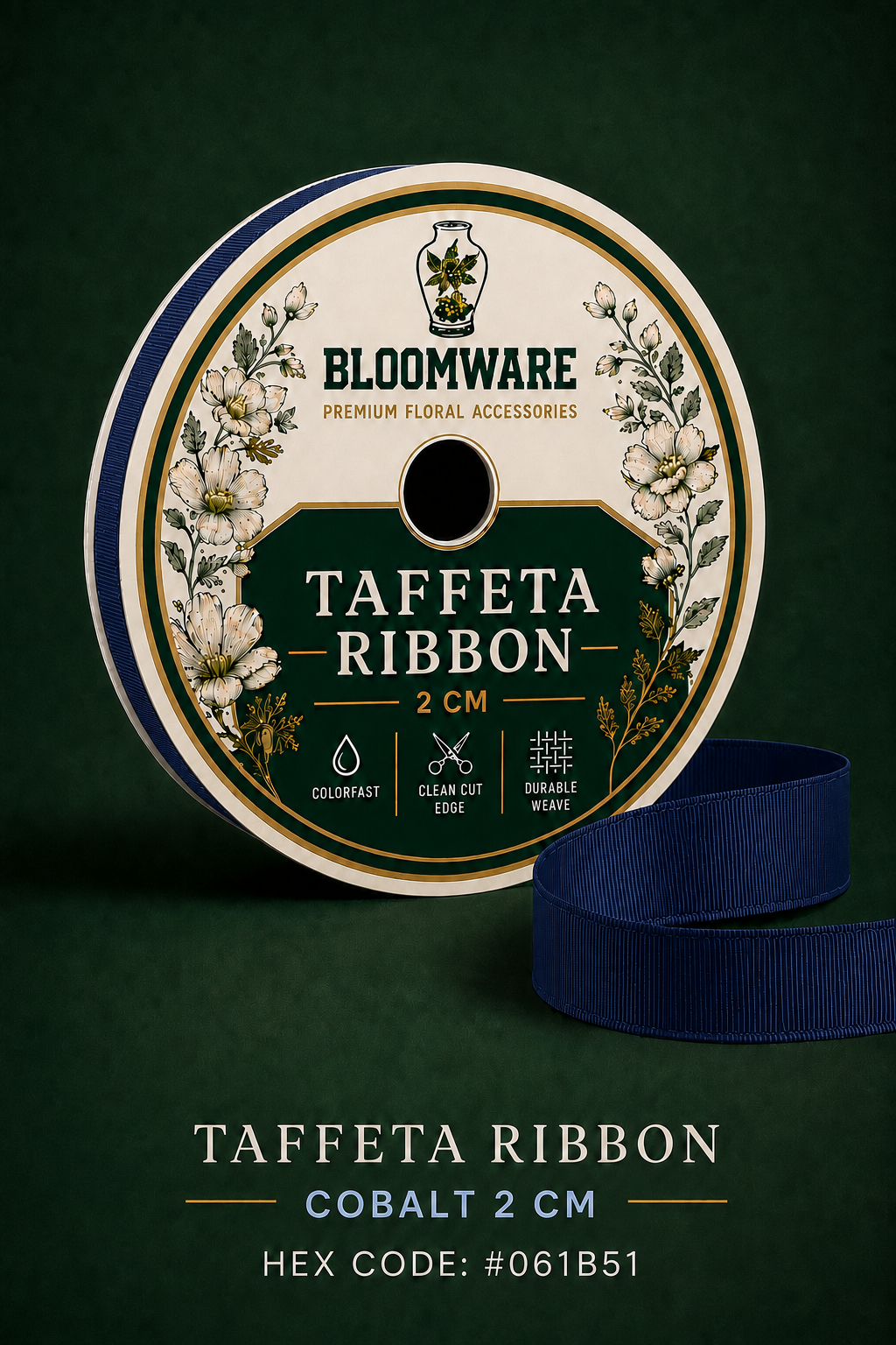 Taffeta™ Grosgrain Ribbon Cobalt