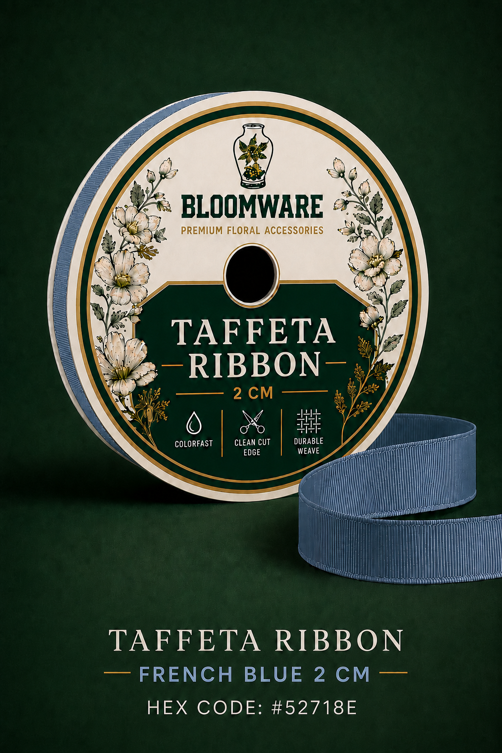 Taffeta™ Grosgrain Ribbon French Blue