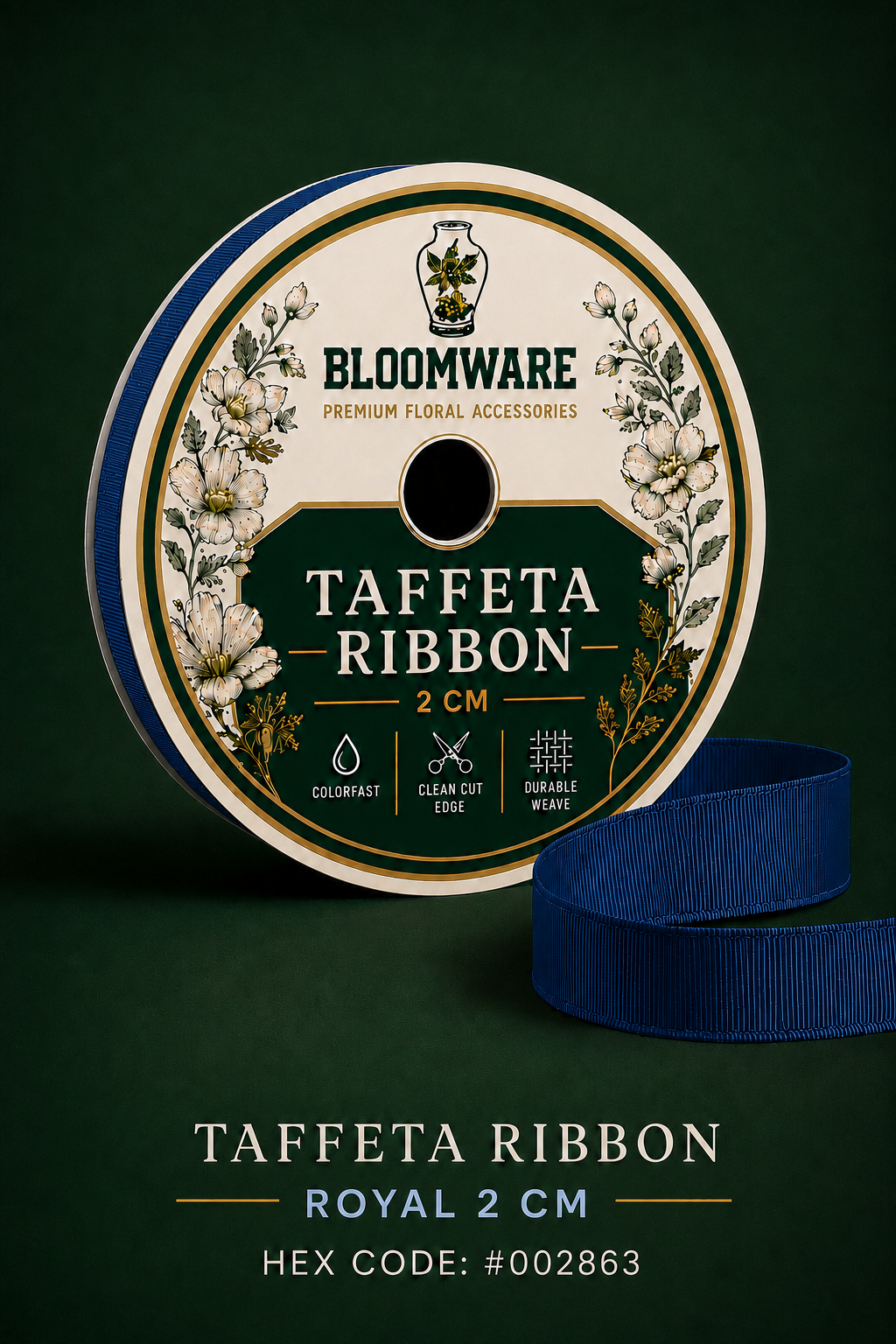 Taffeta™ Grosgrain Ribbon Royal