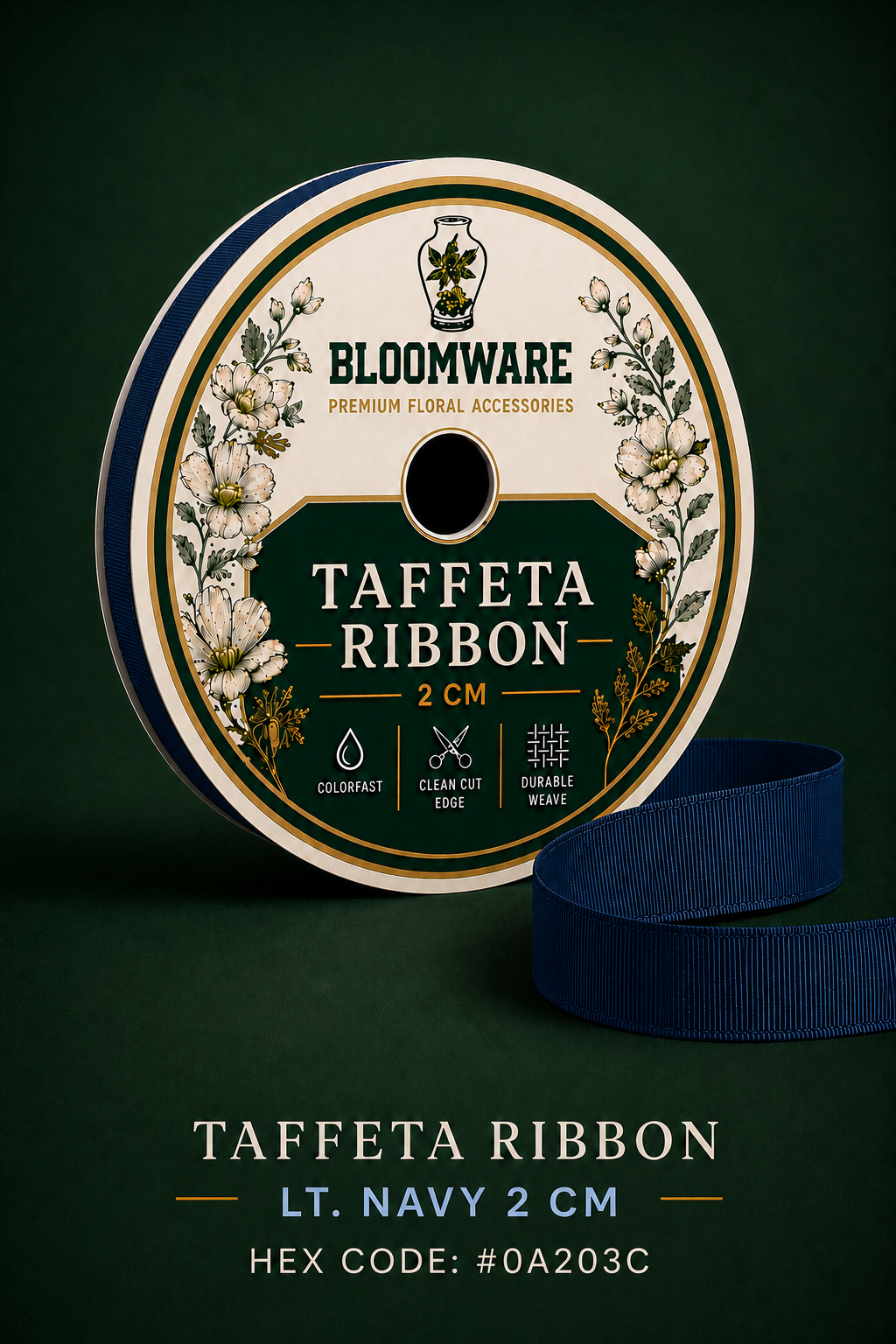 Taffeta™ Grosgrain Ribbon Lt. Navy