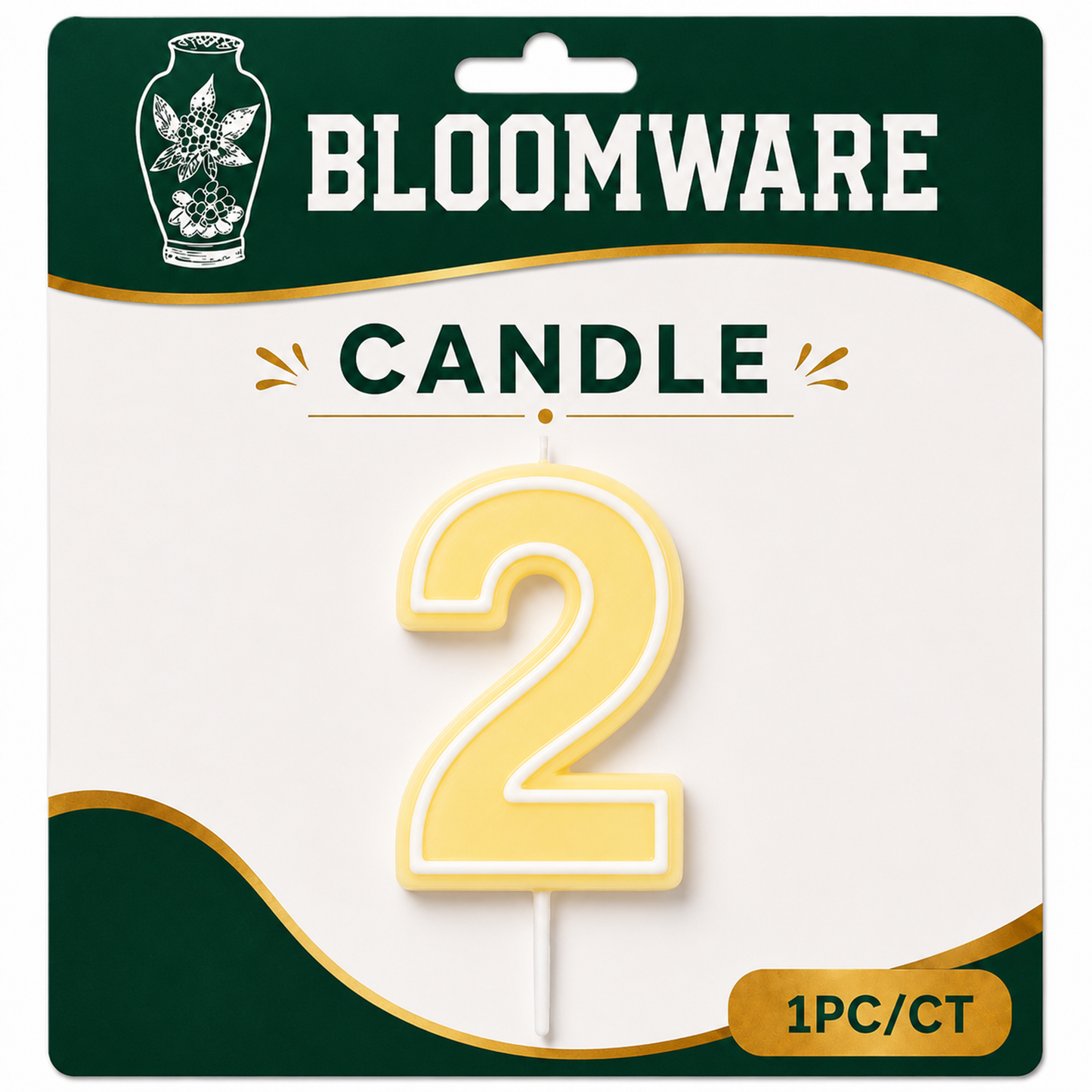 Bloomware Pastel Number Candle 2