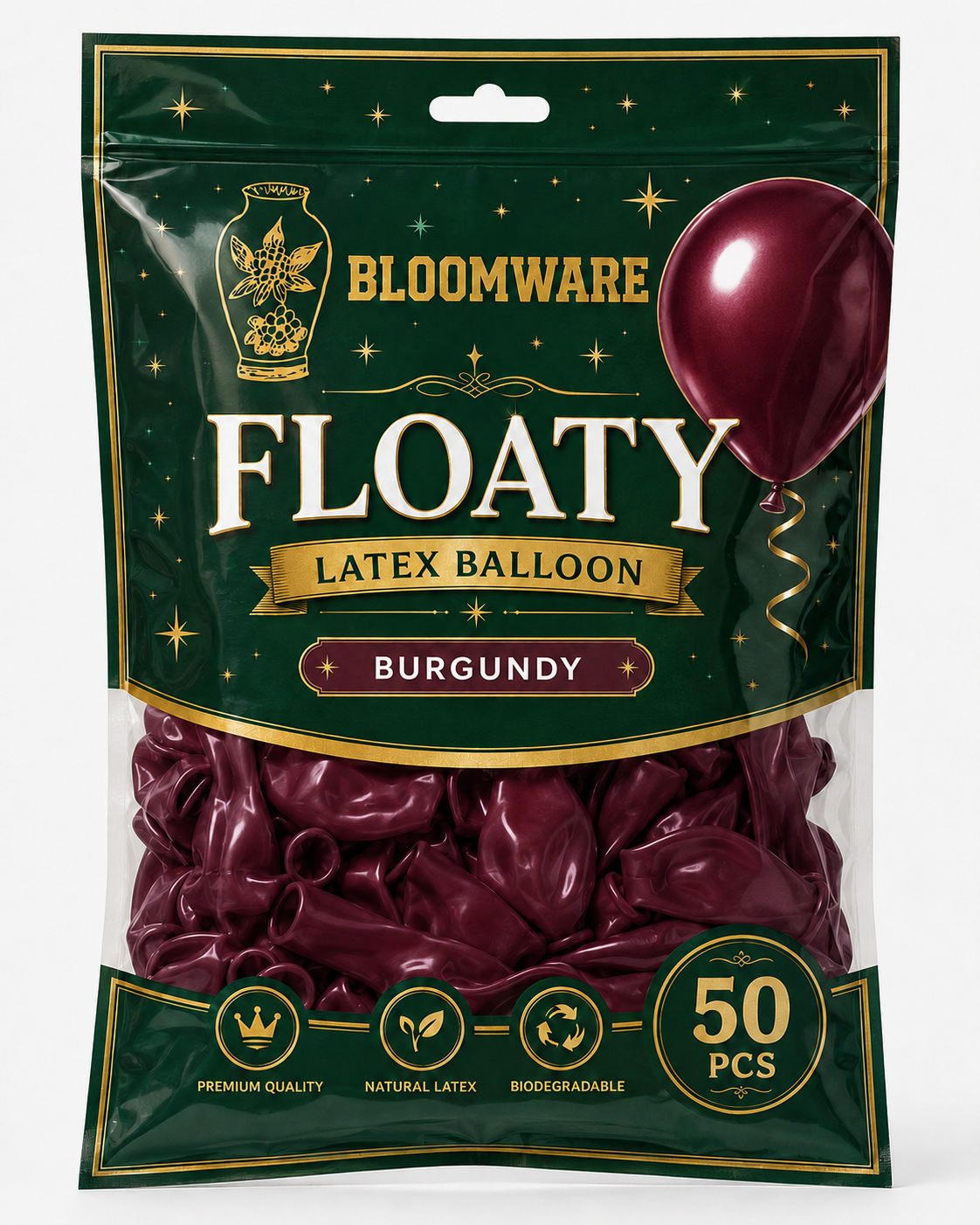 Floaty™ Latex Balloon Burgundy