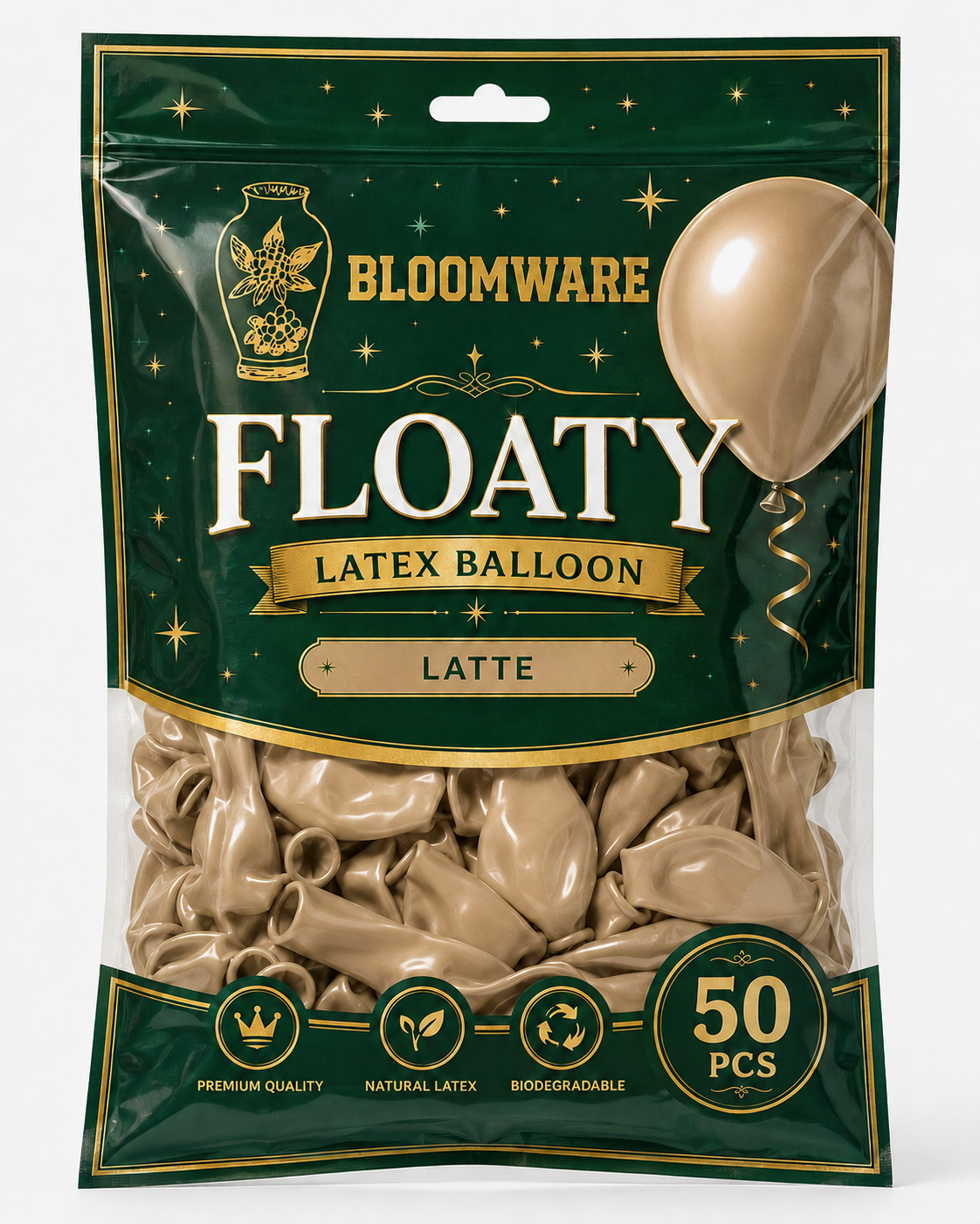 Floaty™ Latex Balloon Latte