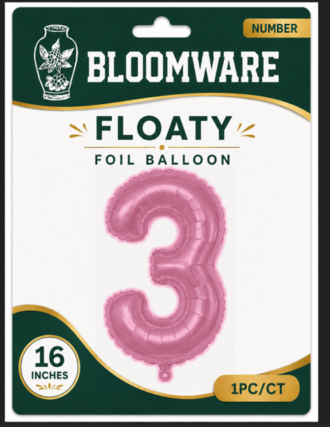 Floaty™ Number Balloon 3