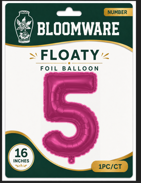 Floaty™ Number Balloon 5