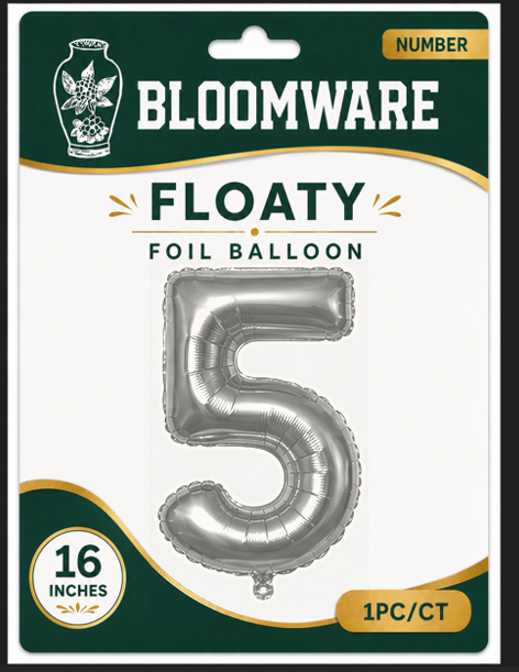 Floaty™ Number Balloon 5