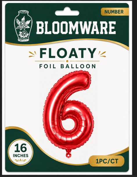 Floaty™ Number Balloon 6