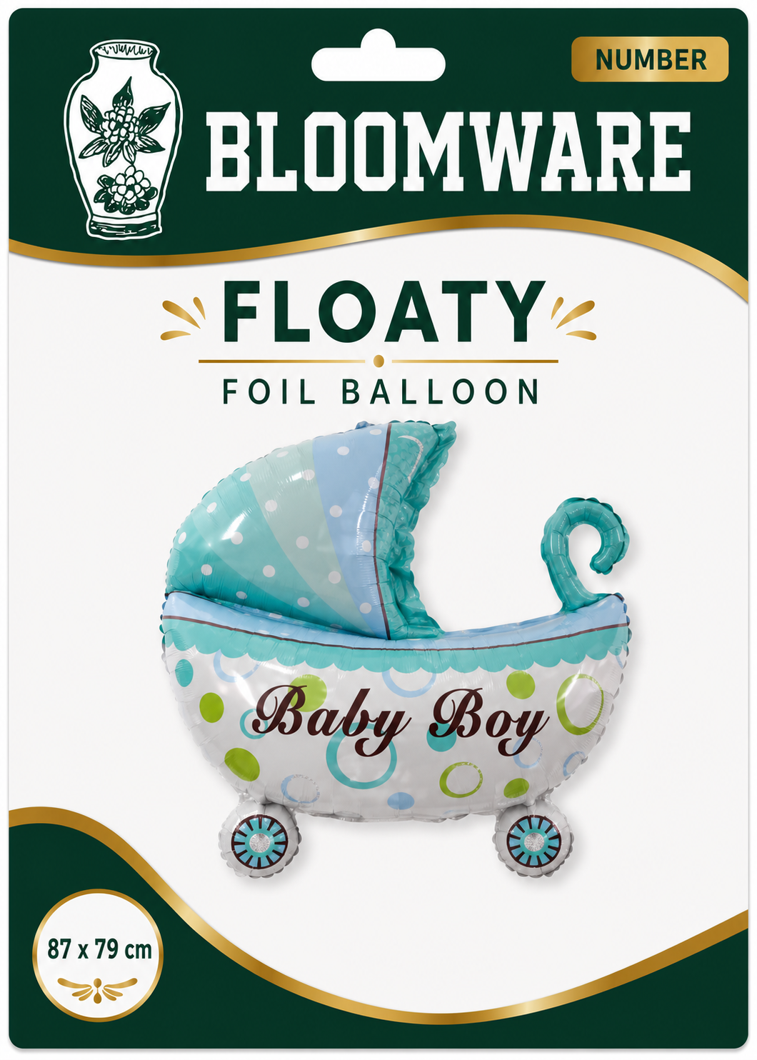 Floaty™ Baby Boy Stroller Foil Balloon