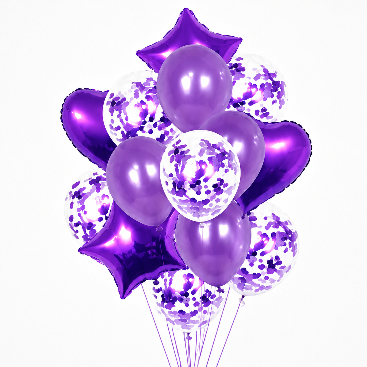 Floaty™ Balloon Bouquet Purple