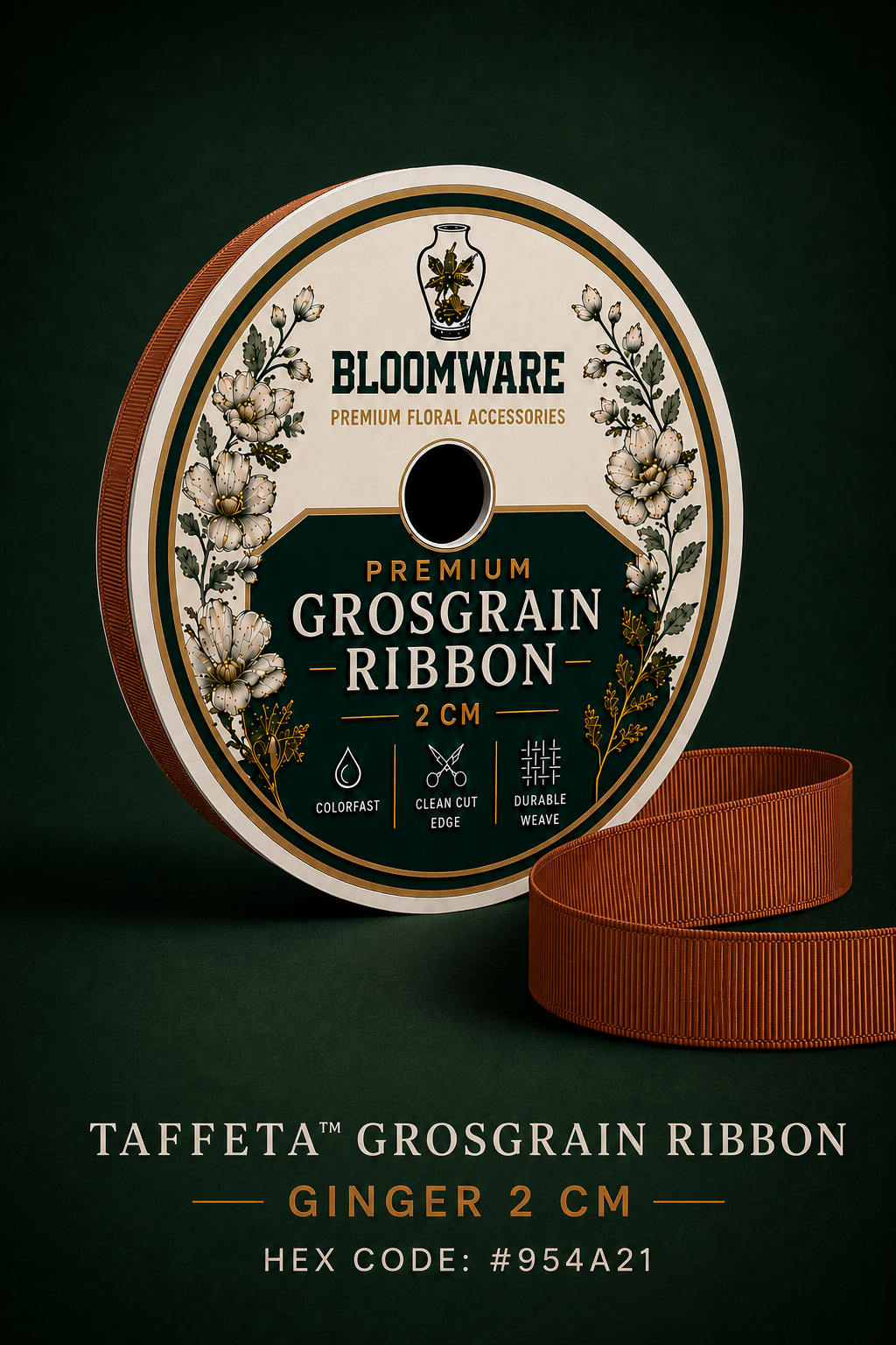Taffeta™ Grosgrain Ribbon Ginger