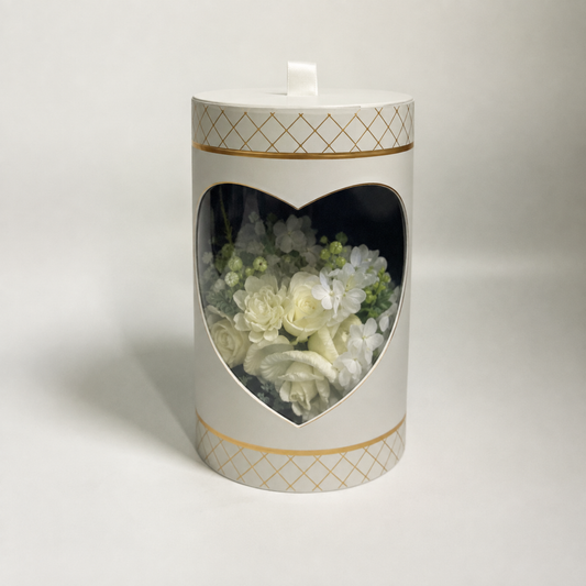 Flowerly Box™ White Heart Window Flower Box