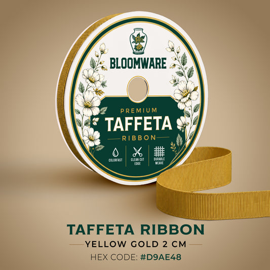 Taffeta™ Grosgrain Ribbon Yellow Gold