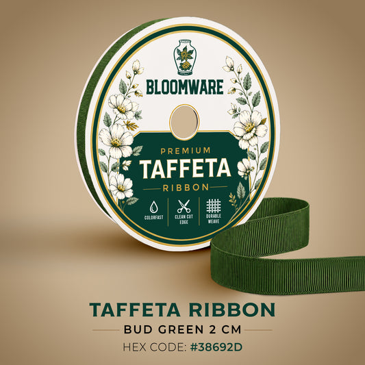 Taffeta™ Grosgrain Ribbon Bud Green