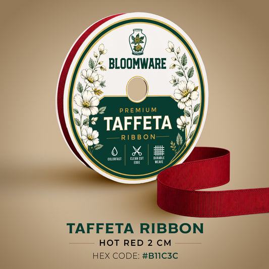 Taffeta™ Grosgrain Ribbon Hot Red