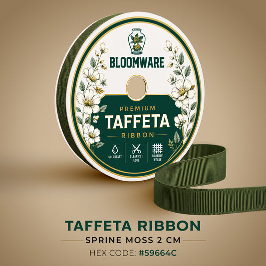 Taffeta™ Grosgrain Ribbon Sprine Moss