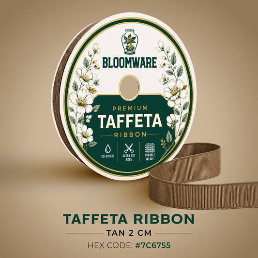 Taffeta™ Grosgrain Ribbon Tan