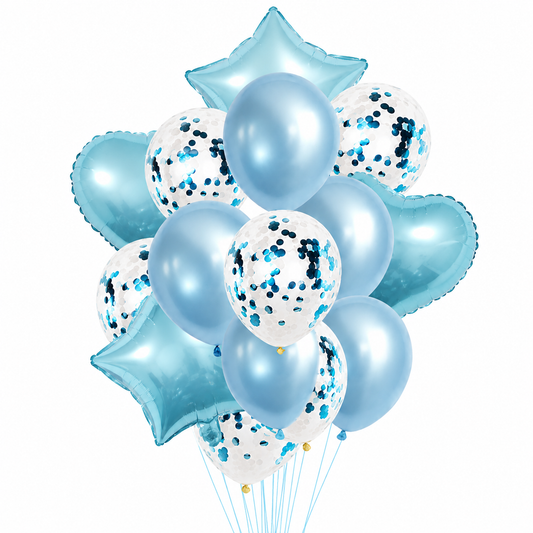 Floaty™ Balloon Bouquet Light Blue