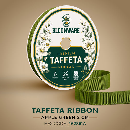 Taffeta™ Grosgrain Ribbon Apple Green