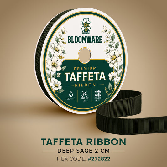 Taffeta™ Grosgrain Ribbon Deep Sage