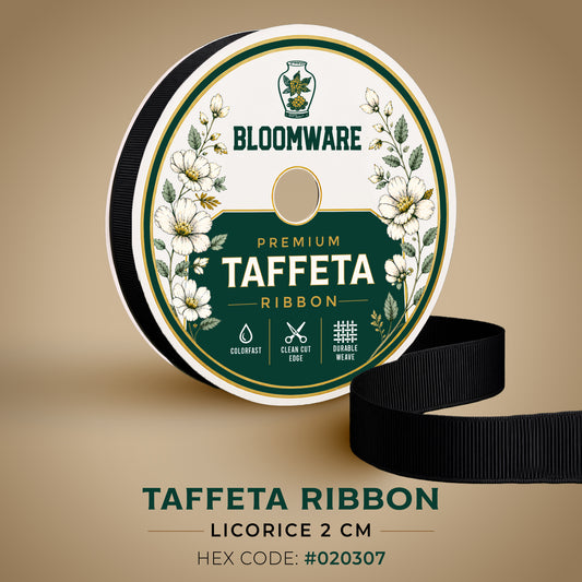 Taffeta™ Grosgrain Ribbon Licorice