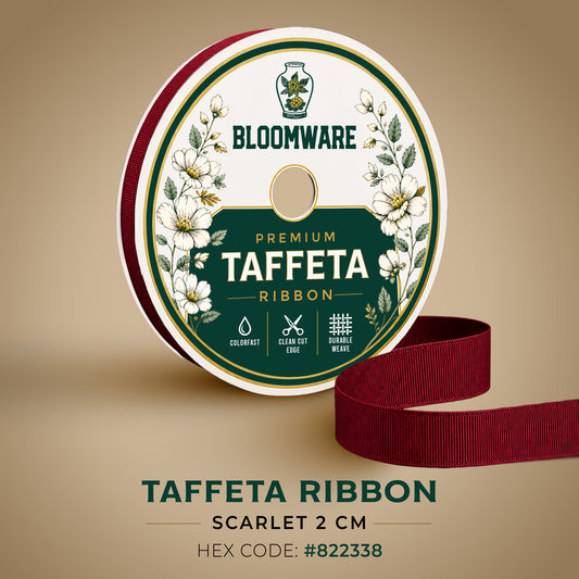 Taffeta™ Grosgrain Ribbon Scarlet