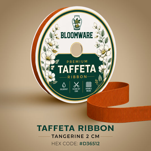 Taffeta™ Grosgrain Ribbon Tangerine