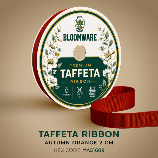 Taffeta™ Grosgrain Ribbon Autumn Orange