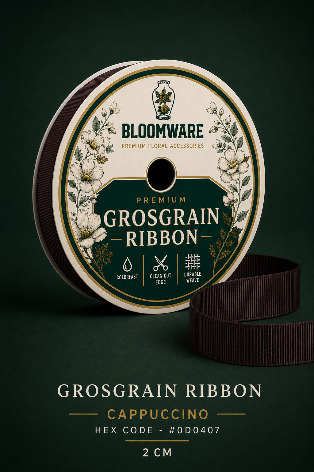 Taffeta™ Grosgrain Ribbon Cappuccino