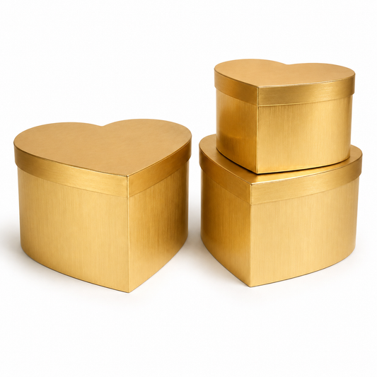 Flowerly Box™ Golden Heart Box Set