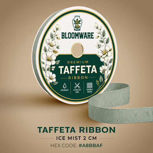 Taffeta™ Grosgrain Ribbon Ice Mist