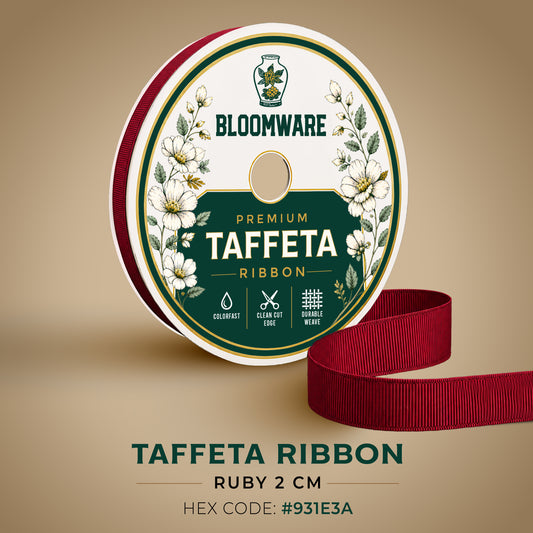 Taffeta™ Grosgrain Ribbon Ruby