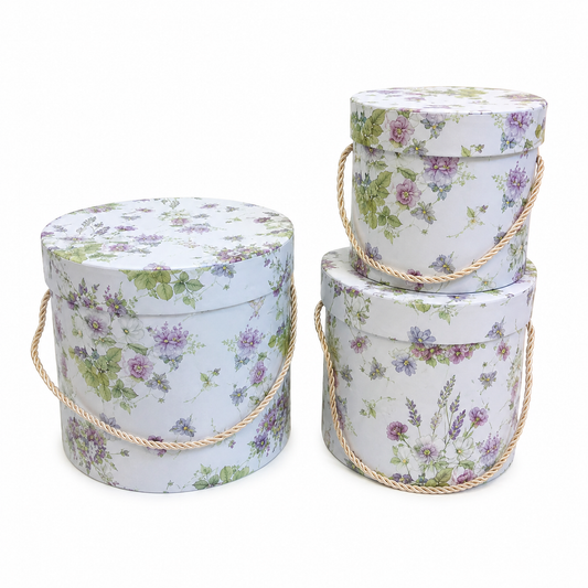 Flowerly Box™ Blossom Garden Floral Hat Box Set