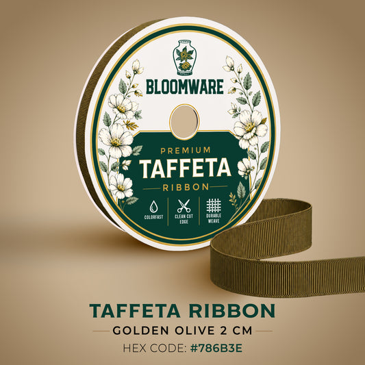 Taffeta™ Grosgrain Ribbon Golden Olive