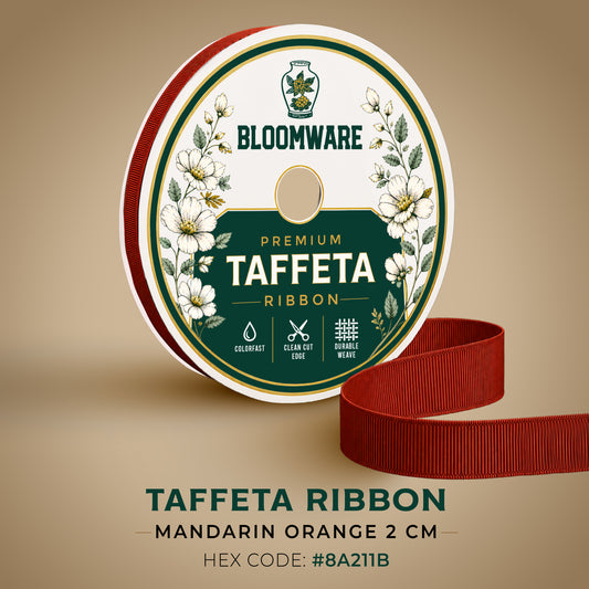 Taffeta™ Grosgrain Ribbon Mandarin Orange