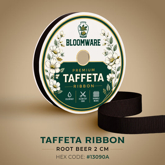 Taffeta™ Grosgrain Ribbon Root Beer