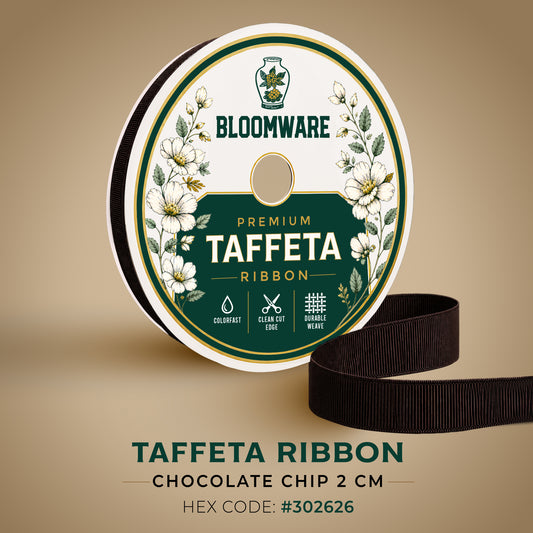 Taffeta™ Grosgrain Ribbon Chocolate Chip