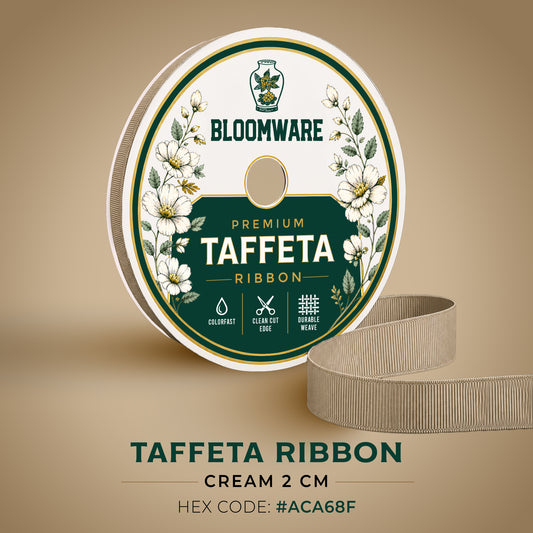 Taffeta™ Grosgrain Ribbon Cream